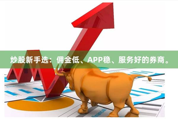炒股新手选：佣金低、APP稳、服务好的券商。